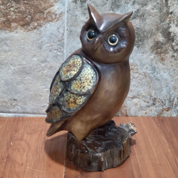 Large Ceramic Owl Figurine Home Decor 12 Inches - Picture 11 of 13